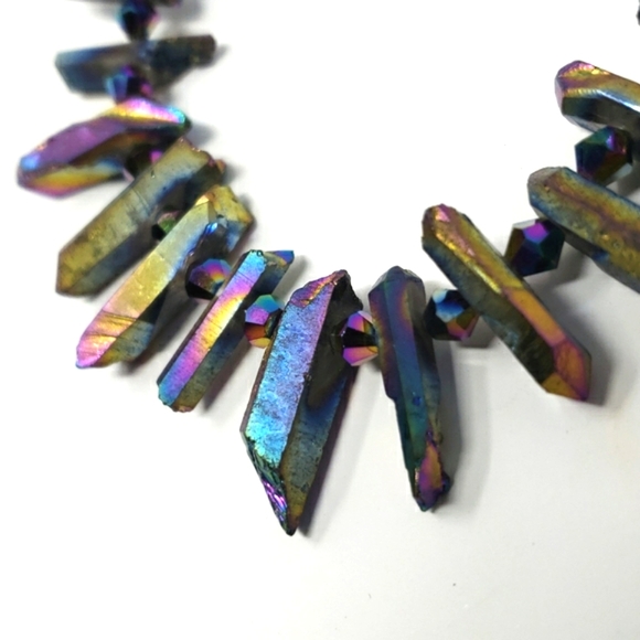 Sparkling Rainbow Aura Quartz Bracelet - Picture 3 of 7